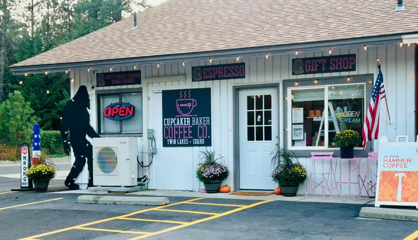 CupCaker Baker Coffee Co. storefront in Twin Lakes